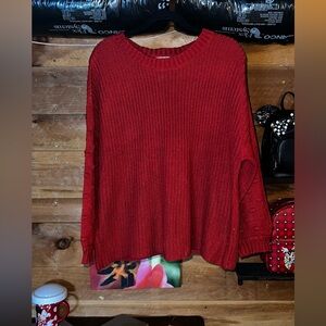 Maurices Vibrant Red Knit Sweater-XXL